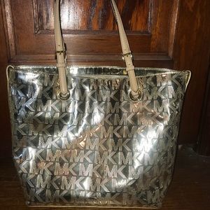 Michael Kors Gold Large Tote Purse